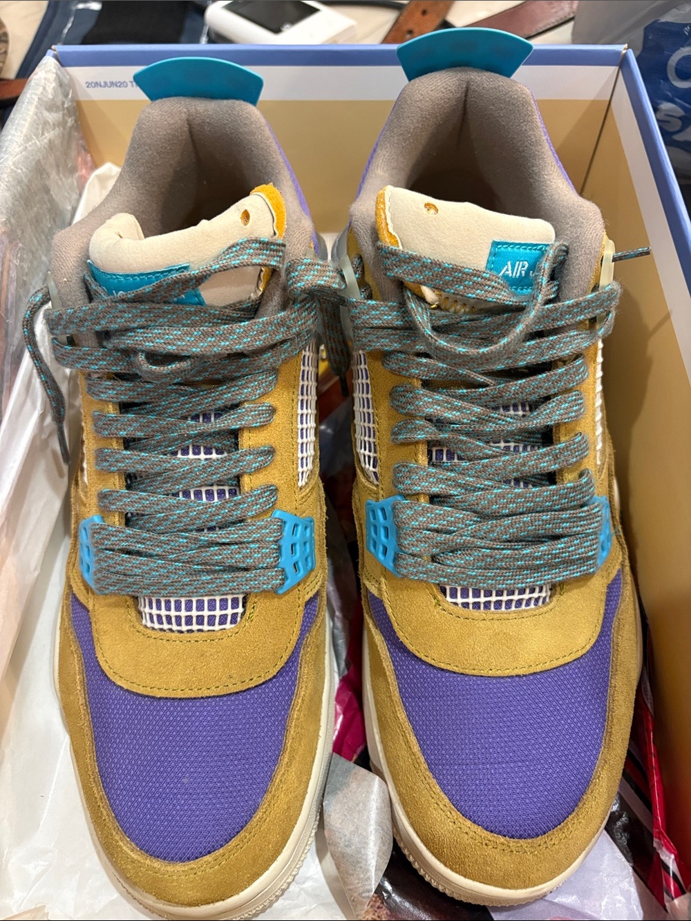 Union La X Air Jordan 4 Retro Desert Moss View 2